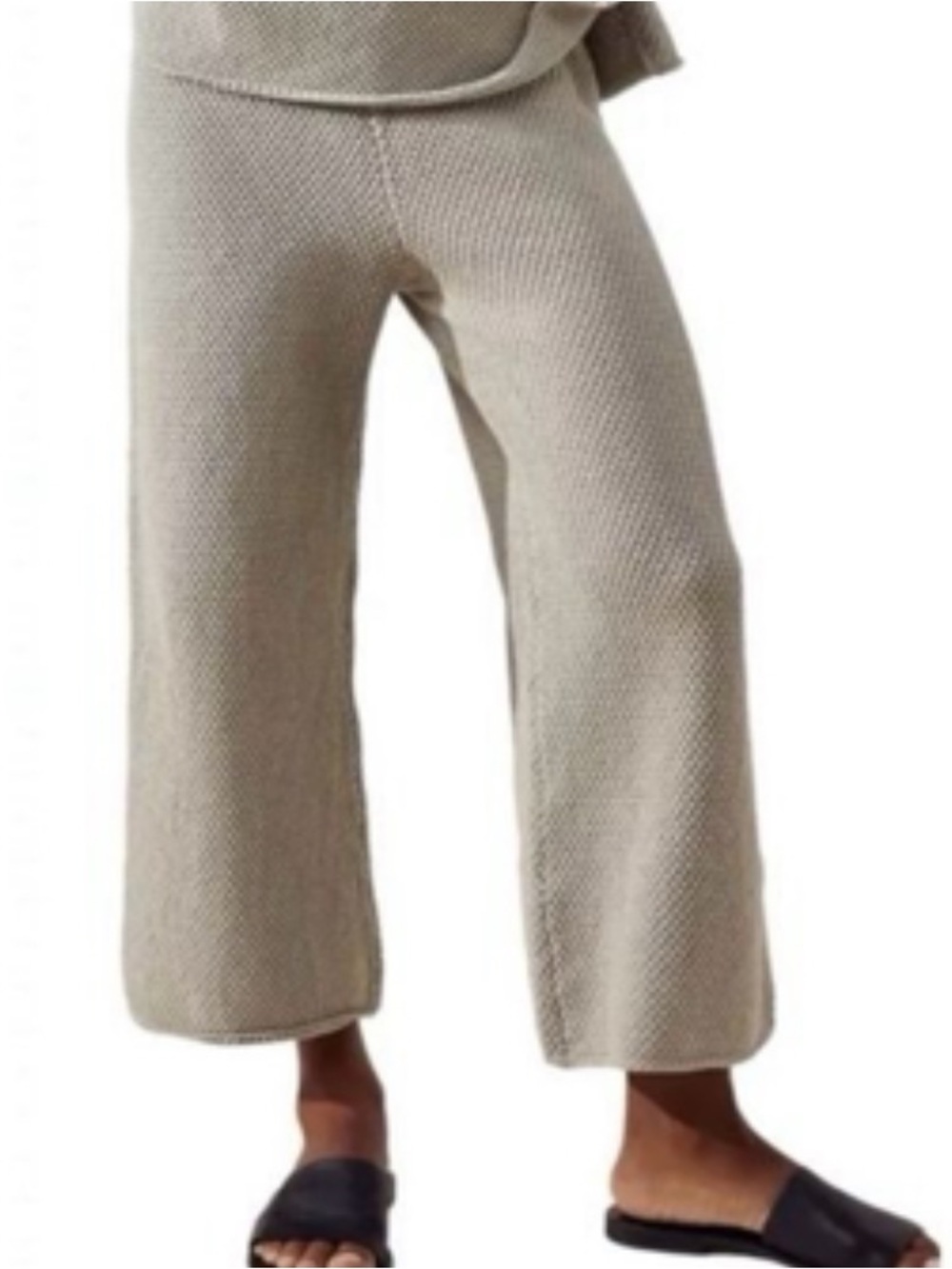 Free People Beach Hailee Gray Wide Leg Knit Pants